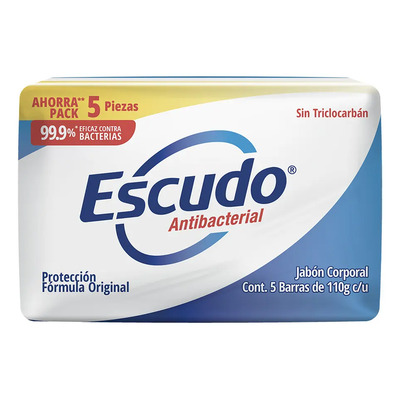 Jabón en Barra Escudo Antibacterial Fórmula Original 5 Barras de 110g | MercadoLibre