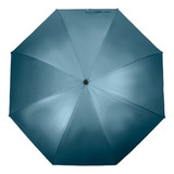 Paraguas Sombrilla Grande Resistente Colores Satinados Color Azul Diseño De La Tela Satinado