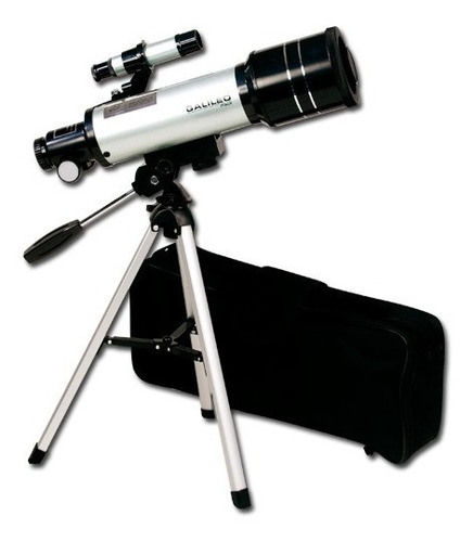 Telescopio Refractor Para Niños Astronomico F360x50 Tripode Color Plateado