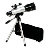 Telescopio Refractor F400x70 Con Estuche Galileo Italy Full Color Plateado