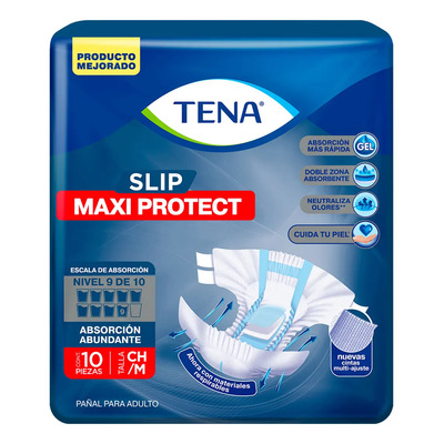 Pañales Para Adultos Tena Slip Maxi Protect 10 Unidades | MercadoLibre