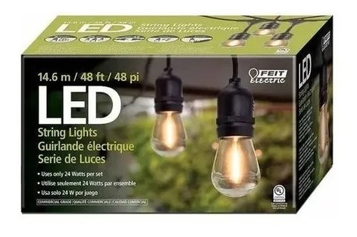 Serie De Luces Led Vintage Retro Tiras Decorativa Patio 8pzs