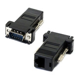 Par De Adaptadores Extensor Vga Macho A Rj45 Hembra 