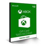 Microsoft Gift Card Cartão Xbox Live Americana $10 Dólares