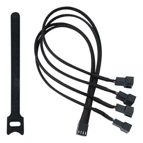  Cable Pwm 4 Pines, Splitter Cooler Para 4 Ventiladores