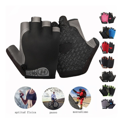 Guantes Gimnacio Par Gym Gimnasio Pesas En Bicicleta Deporte