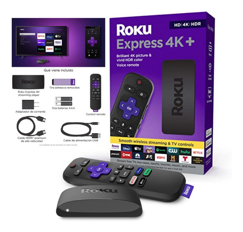 Roku Express 4k+ Reproductor Tv 2021 Control Por Voz R:3941r