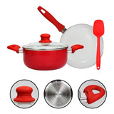 Kit De Panelas Avulsa Para Cooktop De Indução 24cm + Brinde