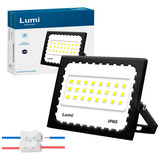 Luminária Holofote Refletor Super Led 50w Ip65 Bivolt Lumi Cor Da Carcaça Preto Cor Da Luz Branco-frio 6500k 110v/220v