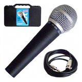 Microfone Csr Ht58a Dinâmico Vocal Profissional Estojo Cabo