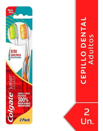 Pack X2 Cepillo Dental Colgate Slim Soft Advanced Ultra