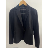 Blazer Zara Negro Negro M