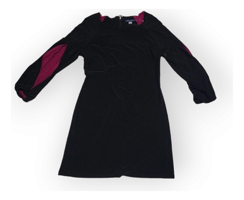 Vestido Tommy Hilfiger De Mujer Talla 12 Negro Con Fucsia