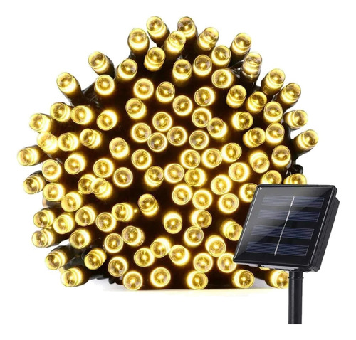 Luces Navidad Exterior Solares Guirnalda Led 180 Led 20mts