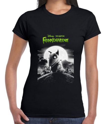 Playera Mujer Frankenweenie De Tim Burto Algodón #840