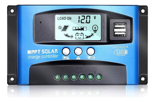 Powmr 100a 12/24v Mppt Solar Charge Controller Dual Usb