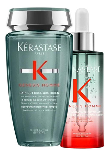 Kit Kerastase Shampoo Anticaida Genesis Homme + Serum 250 Ml