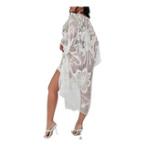 Kimono Tunica Floreal Moda Total Mujer Playa 3081
