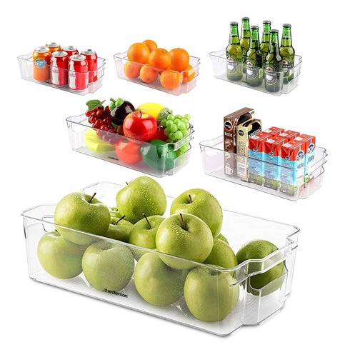 Organizadores De Refrigerador Alacena Cocina 6 Pz Redlemon