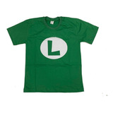 Camiseta Luigi Super Mario Blusa Adulto Unissex Fire2024