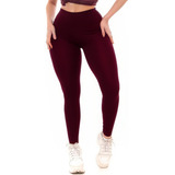 Calça Legging Flanelada Peluciada Cintura Alta Academia