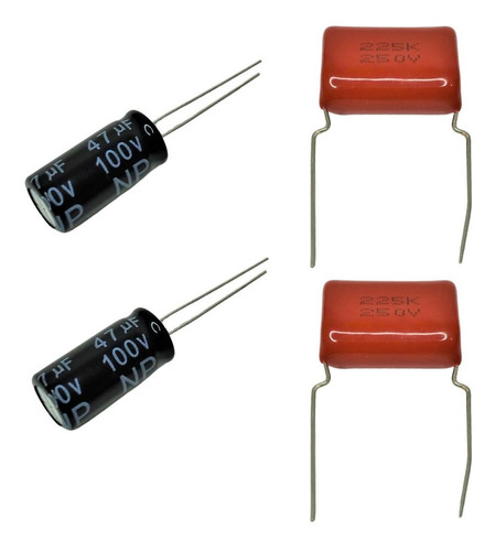 2 Capacitor Bipolar 47x100 E 2 Capacitor Poliester 2m2x250v