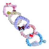 Kuromi My Melody Cinnamo Kitty Scrunchies  Colita Cabello X1