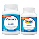Kit Vitamina Centrum A A Zinco Homem Essentials 60 + 30 Comp