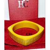 20.8cm Original Brazalete Amarillo De Carolina Herrera Ch