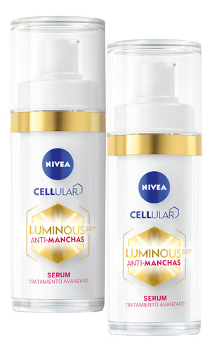 Pack X2 Sérum Nivea Luminous 630 Tratamiento Antimanchas