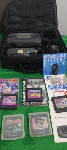 Sega Game Gear + Bolsa + 5 Jogos Originais 