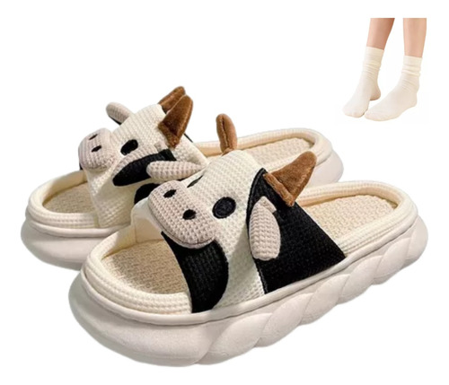 Pantuflas Casa Lindas Y Suaves De Vaca Para Mujer Hombre