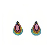 Aretes Cristal Swarovski Plata 925 Ópalo 