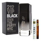 212 Vip Black Carolina Herrera Edp 100ml+perfume Cuba 35ml