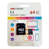 Memoria Micro Sd 64gb Hikvision Shdc Clase 10 + Adaptador