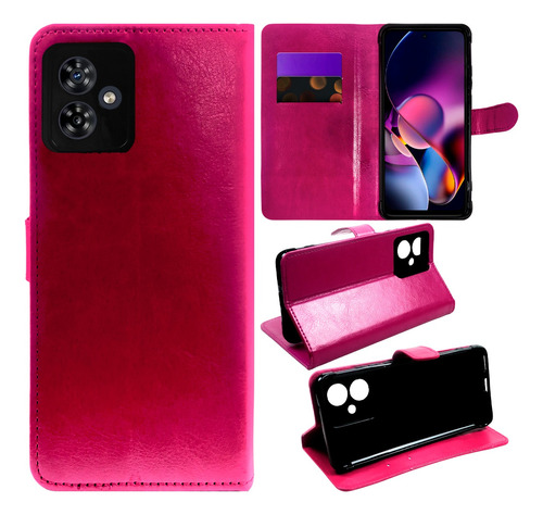 Capa Case Capinha Carteira Couro Para Moto G54 Xt2343 6.5