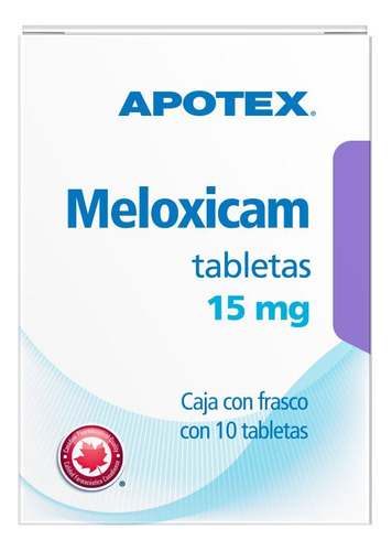 Meloxicam 15 Mg Caja Con Frasco Con 10 Tabletas