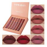 Kit 6 Batom Handaiyan Matte Lip Gloss 24 Horas