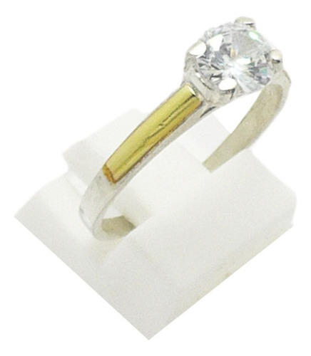 Anillo Mujer Hombre Plata Oro Compromiso Solitario Piedras