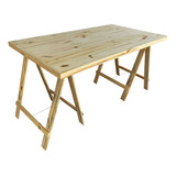 Mesa Tablon Sin Caballete 160x80 Pino Macizo Quincho