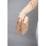 Zuecos Slippers Mule Sueco Mujer Cuero Vacuno Marron Kabul