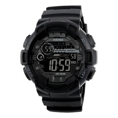 Reloj digital Skmei 1243 correa de poliuretano color negro | Envío gratis