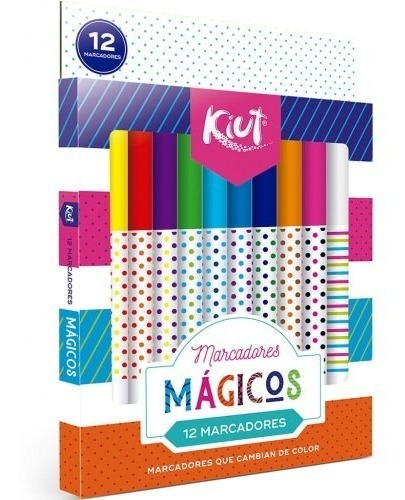 Plumones Kiut Magicos Marcadores Cambian De Color Caja C/12