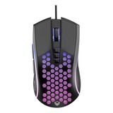 Mouse Gamer Meetion Gm015 Rgb 6400 Dpi Usb Dimm Color Negro