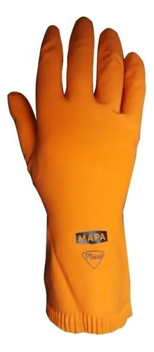 Guantes Mapa Plisse Naranja Latex Original Todos Los Talles