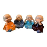  Kit 4 Monges Budas Paz Meditação