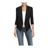 Cómodo Blazer Suéter Saco Casual Manga 3,4 Mujer