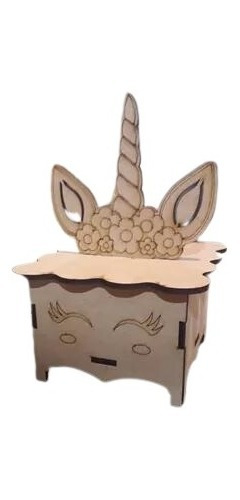 Caja Unicornio En Fibrofacil