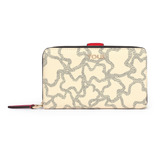 Mediana Billetera Kaos Icon Multi Beige - Rojo