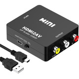 Adaptador Convertidor Hdmi A Rca Vga 1080p De Audio Y Video